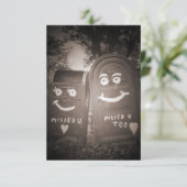 liefdesbrievenbussen : ik heb je gemist kaart (Staand voorkant)