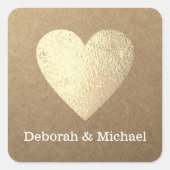 liefdesbruiloft vierkante sticker (Voorkant)