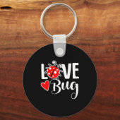 Liefdesbug Cute Valentijnsdag Feest Lieveheersbees Sleutelhanger (Voorkant)