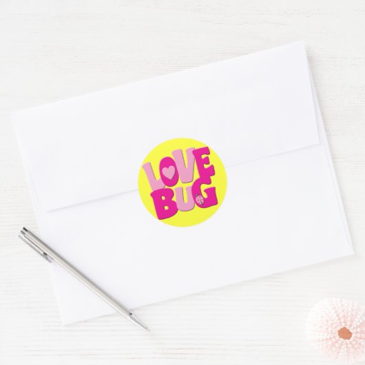 LIEFDESBUG RONDE STICKER (Envelop)