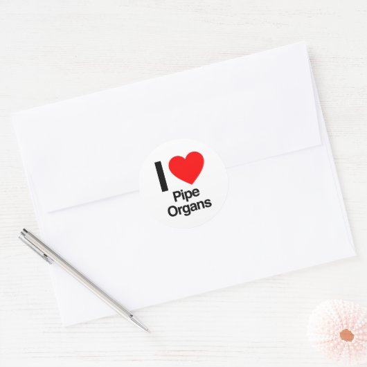 liefdesbuisorganen ronde sticker (Envelop)