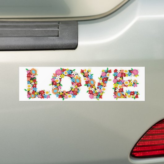 liefdesbumper sticker (Op auto)