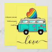 liefdesbus feestdagenkaart (Voorkant / Achterkant)