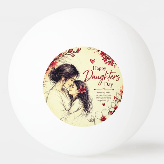 LIEFDESCADEAU VOOR DOCHTERDAG PINGPONGBAL (Voorkant)