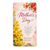 LIEFDESCADEAU VOOR MOEDERDAG  ETIKET (Voorkant)
