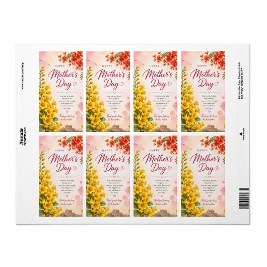 LIEFDESCADEAU VOOR MOEDERDAG  ETIKET (Full Sheet)