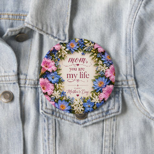LIEFDESCADEAU VOOR MOEDERDAG RONDE BUTTON 4,0 CM