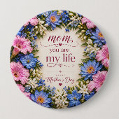LIEFDESCADEAU VOOR MOEDERDAG RONDE BUTTON 4,0 CM (Voorkant)