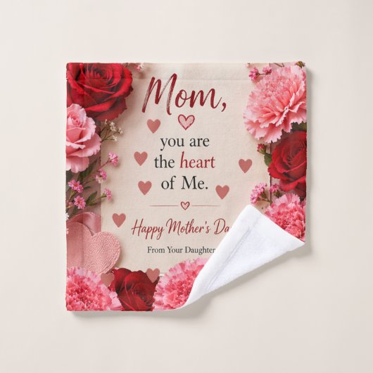 LIEFDESCADEAU VOOR MOEDERDAG  WASHANDJE (Wasdoekje)