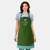 liefdeschef-kok-groen-apron schort (Gedragen)