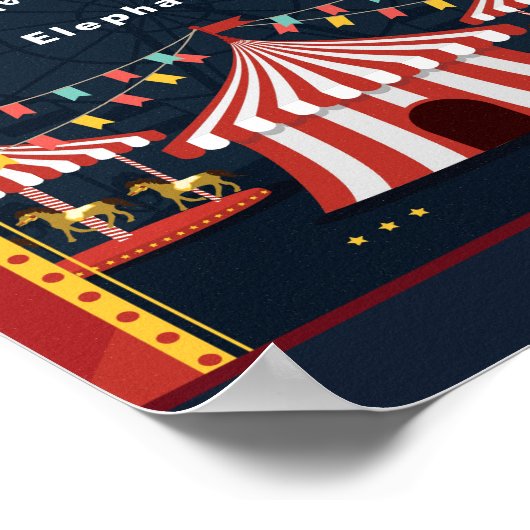  liefdescircus Carnival Red White Blue Poster (Hoek)