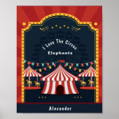 liefdescircus Carnival Red White Blue Poster (Voorkant)