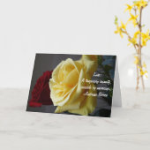 Liefdescitaat: Happy Jubileum + Yellow Rose Kaart (Gele Bloem)