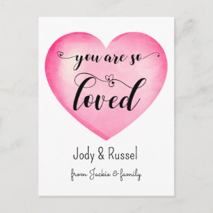 Liefdescitaat Roze Hart Koppel Jubileum Briefkaart