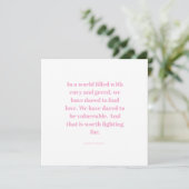 Liefdescitaat Save The Date (Staand voorkant)