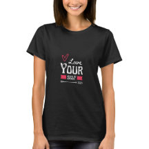 Liefdescitaat T-shirt | Minimaal romantisch ontwer