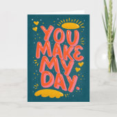 Liefdescitaat Valentijns typografie blauwe kaart (Voorkant)