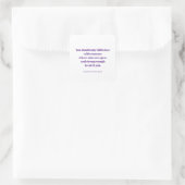 Liefdescitaat Vierkante Sticker (Tas)