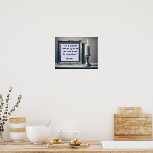 Liefdescitaat - Voltaire Poster (Keuken)