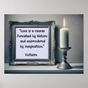 Liefdescitaat - Voltaire Poster