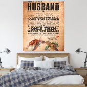 Liefdescitaat voor cadeau-idee voor echtgenoot, ve canvas afdruk (Insitu (Slaapkamer))