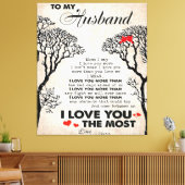 Liefdescitaat voor cadeau-idee voor echtgenoot, ve canvas afdruk (Insitu (Woonkamer))