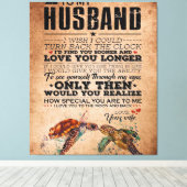 Liefdescitaat voor cadeau-idee voor man, verjaarda canvas afdruk (Insitu (Houten vloer))