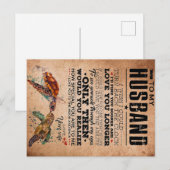 Liefdescitaat voor echtgenoot cadeau-idee, echtgen briefkaart (Voorkant / Achterkant)