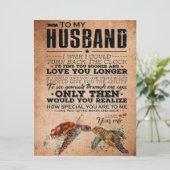 Liefdescitaat voor echtgenoot cadeau-idee, verjaar menu (Staand voorkant)