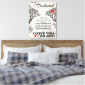 Liefdescitaat voor man cadeau-idee, verjaardag man canvas afdruk (Insitu (Slaapkamer))