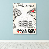 Liefdescitaat voor man cadeau-idee, verjaardag man canvas afdruk (Insitu (Houten vloer))