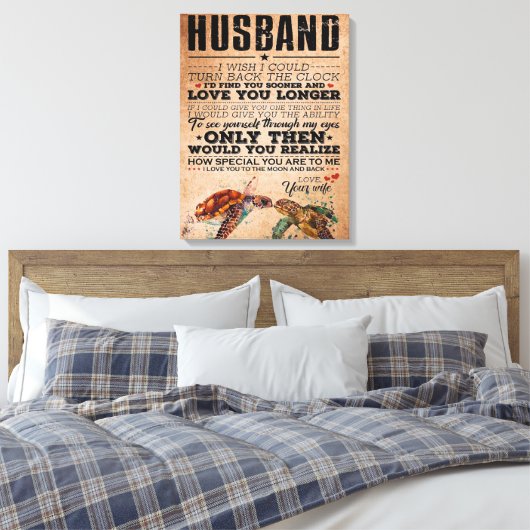 Liefdescitaat voor man cadeau-idee, verjaardag van canvas afdruk (Insitu (Slaapkamer))