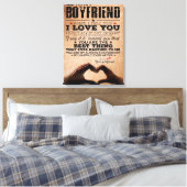 Liefdescitaat voor vriend, echtgenoot liefde verja canvas afdruk (Insitu (Slaapkamer))