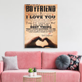 Liefdescitaat voor vriend, echtgenoot liefde verja canvas afdruk (Insitu (Woonkamer))