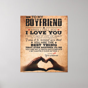 Liefdescitaat voor vriend, verjaardag van de liefd canvas afdruk