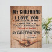 Liefdescitaat voor vriendin, verjaardagscadeau voo menu (Staand voorkant)