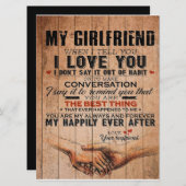 Liefdescitaat voor vriendin, verjaardagscadeau voo menu (Voorkant / Achterkant)