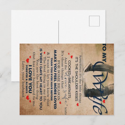 Liefdescitaat voor vrouw, verjaardag vrouw, huweli briefkaart (Voorkant / Achterkant)