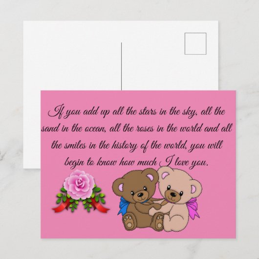 liefdescitaten briefkaart (Voorkant / Achterkant)