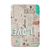 Liefdescitaten Doodle Patroon Badmat (Voorkant Verticaal)
