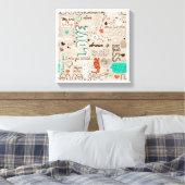 Liefdescitaten Doodle Patroon Canvas Afdruk (Insitu (Slaapkamer))