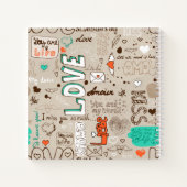 Liefdescitaten Doodle Patroon Notitieboek (Achterkant)