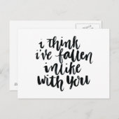 Liefdescitaten: Ik denk dat Ive onaardig is geword Briefkaart (Voorkant / Achterkant)