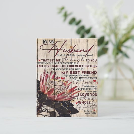 Liefdescitaten voor mijn man, Huisdecoratie Kaart (Staand voorkant)