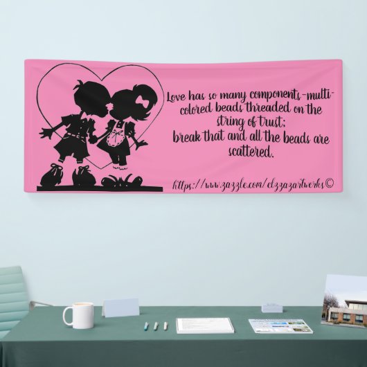 "Liefdescomponenten" Spandoek (Beurs)