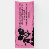 "Liefdescomponenten" Spandoek (Verticaal)