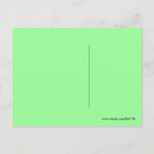 Liefdesconcept omlijst groen hart in spiralen briefkaart (Achterkant)