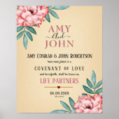 Liefdesconvenant huwelijksakte poster (Voorkant)