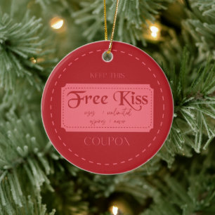 Liefdescoupon keramisch ornament