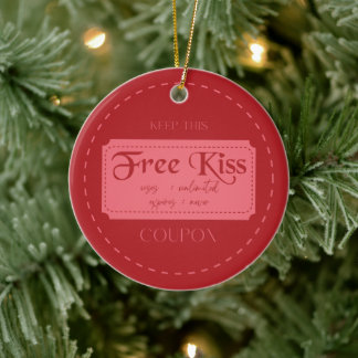 Liefdescoupon keramisch ornament